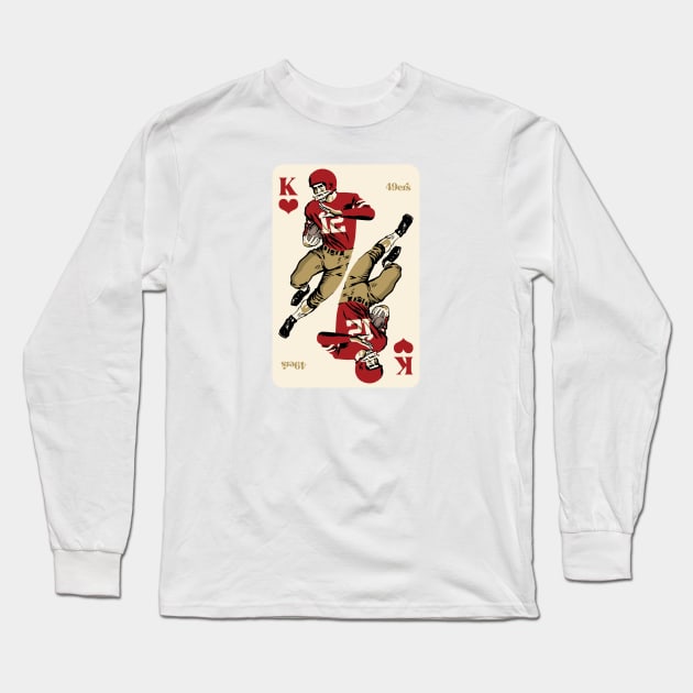 San Francisco 49ers King of Hearts Long Sleeve T-Shirt by Rad Love